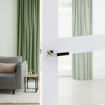 Gamma deurkruk set Darling vierkant rozet nikkel glans
