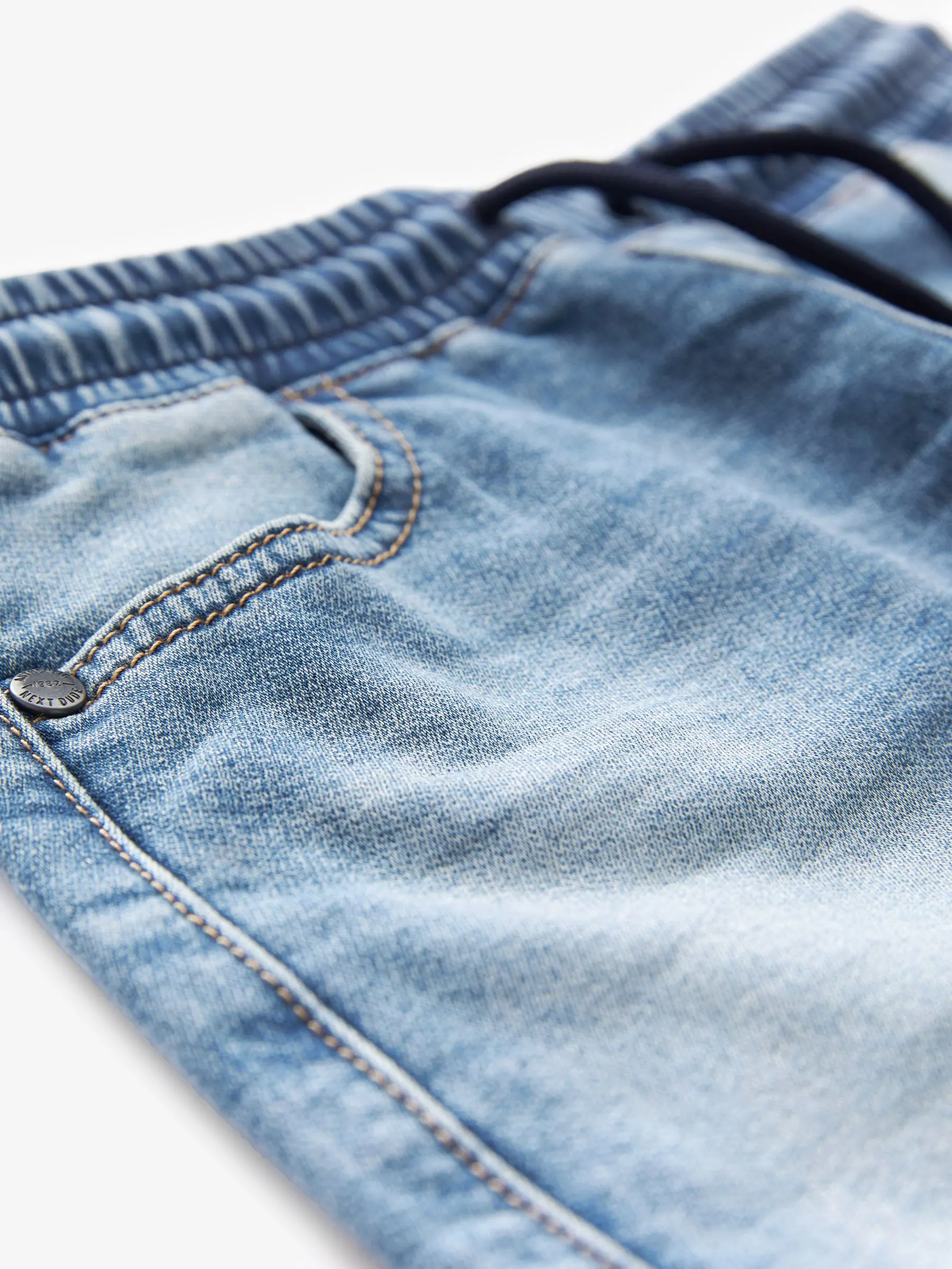Lichtblauw - Jeans met stretch en elastische taille (3-16 jr)