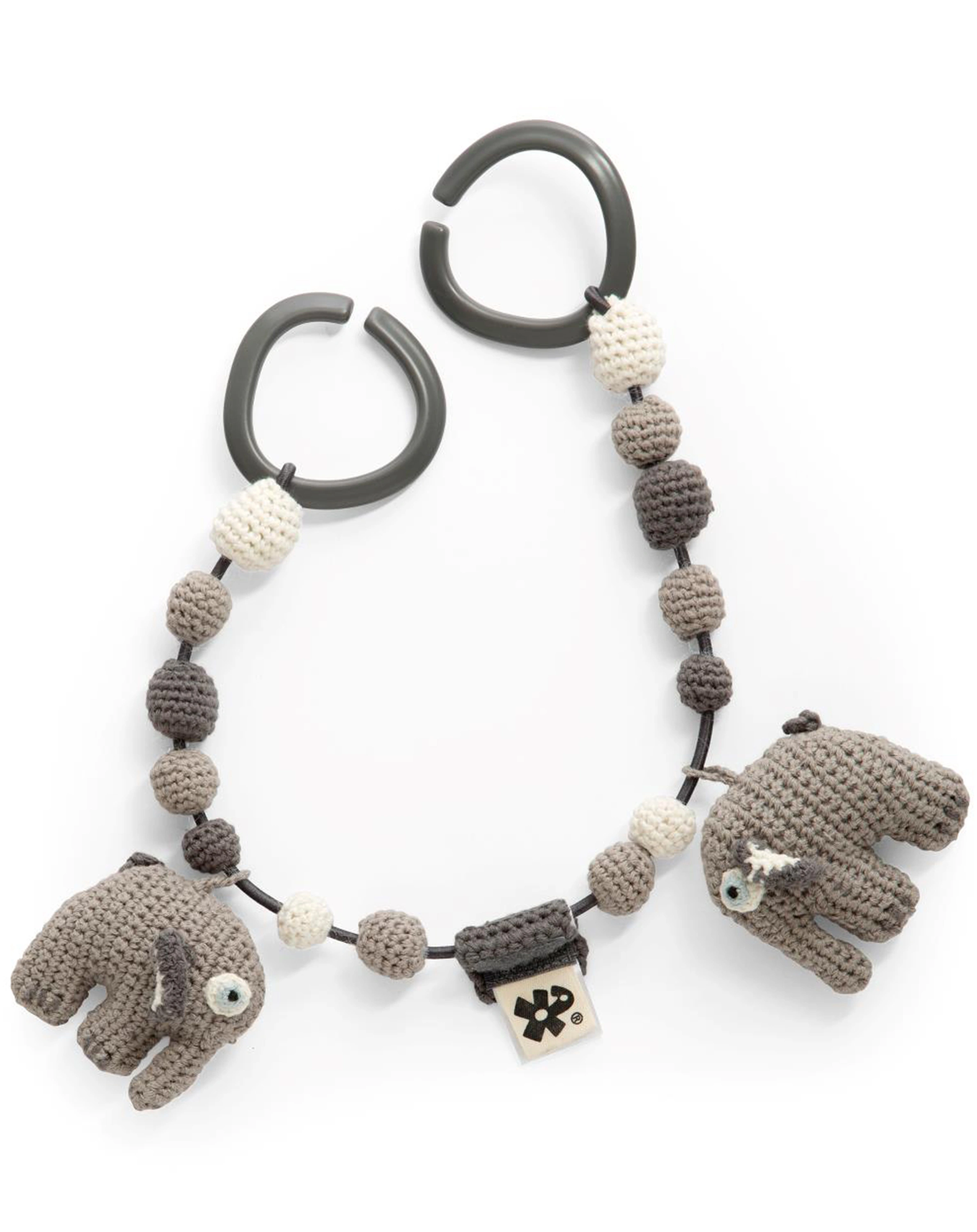 Kinderwagenkette FANTO DER ELEFANT in classic grey
