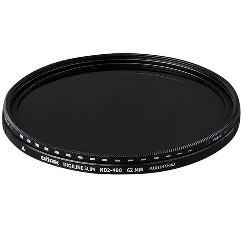 Graufilter Digiline Slim Variabler ND2-400 – 62 mmVariabler Graufilter reduziert die Lichtmenge