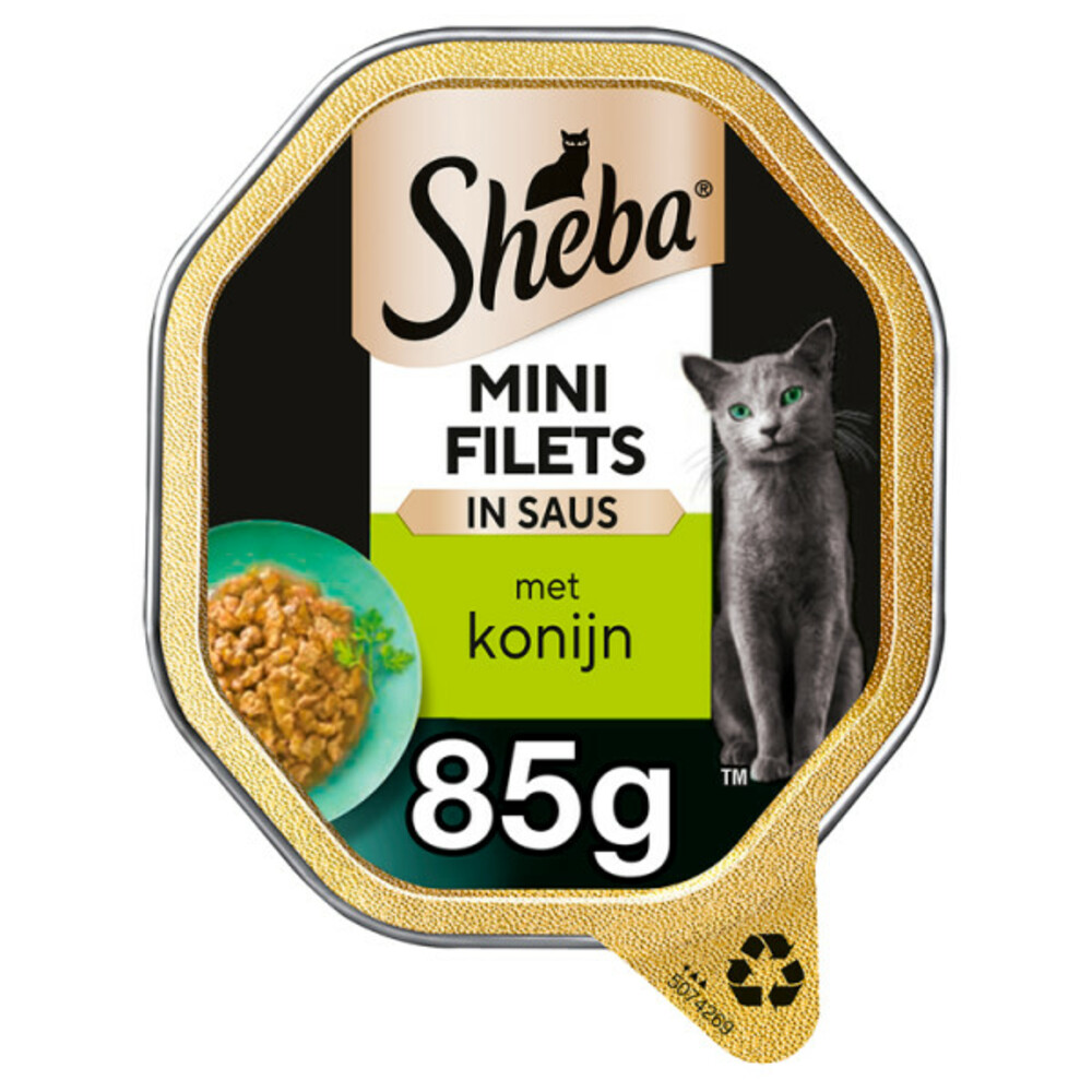 Sheba Mini Filets Adult Kattenvoer Natvoer Konijn in Saus85 gr