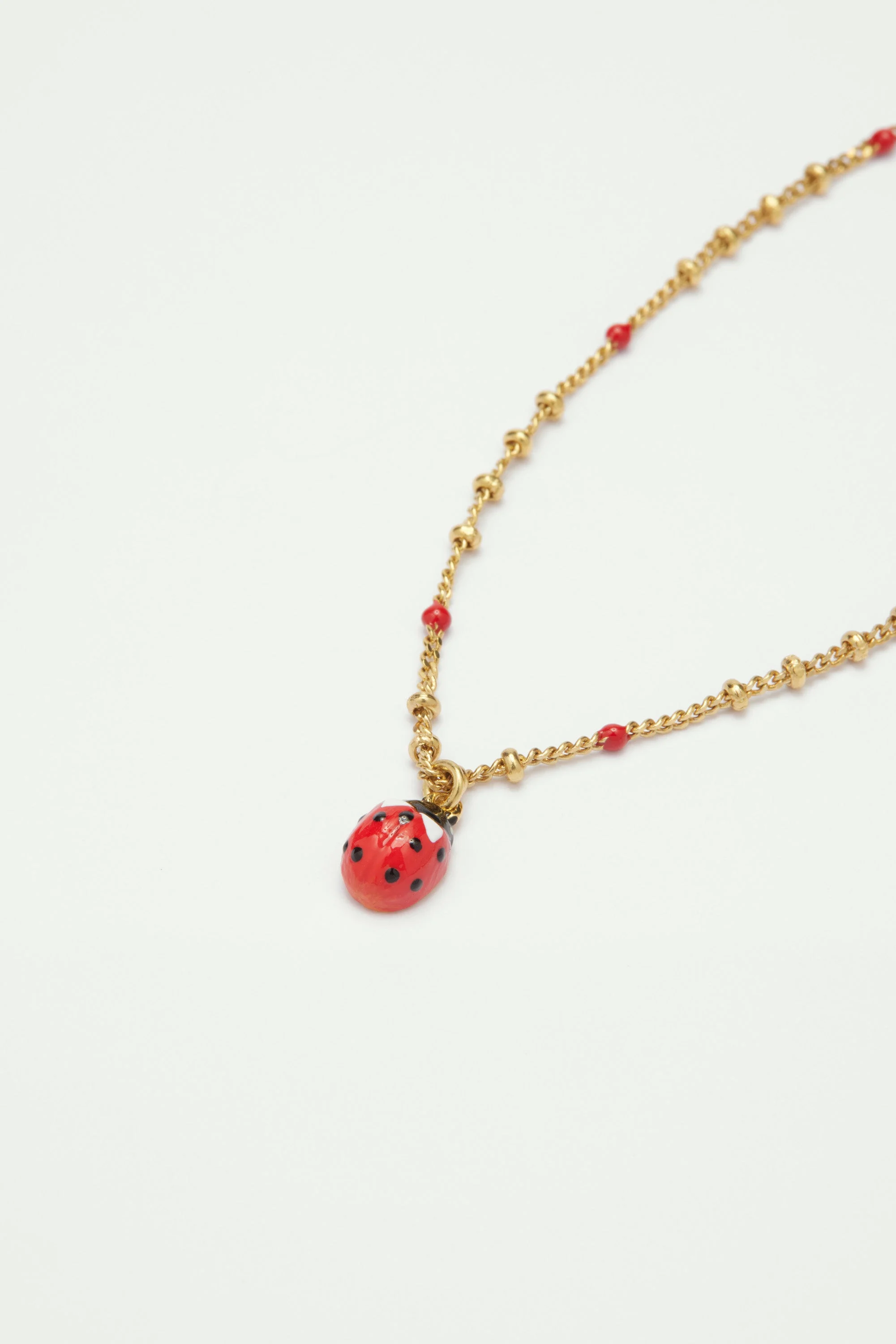 Bracelet pendentif coccinelle | Rouge