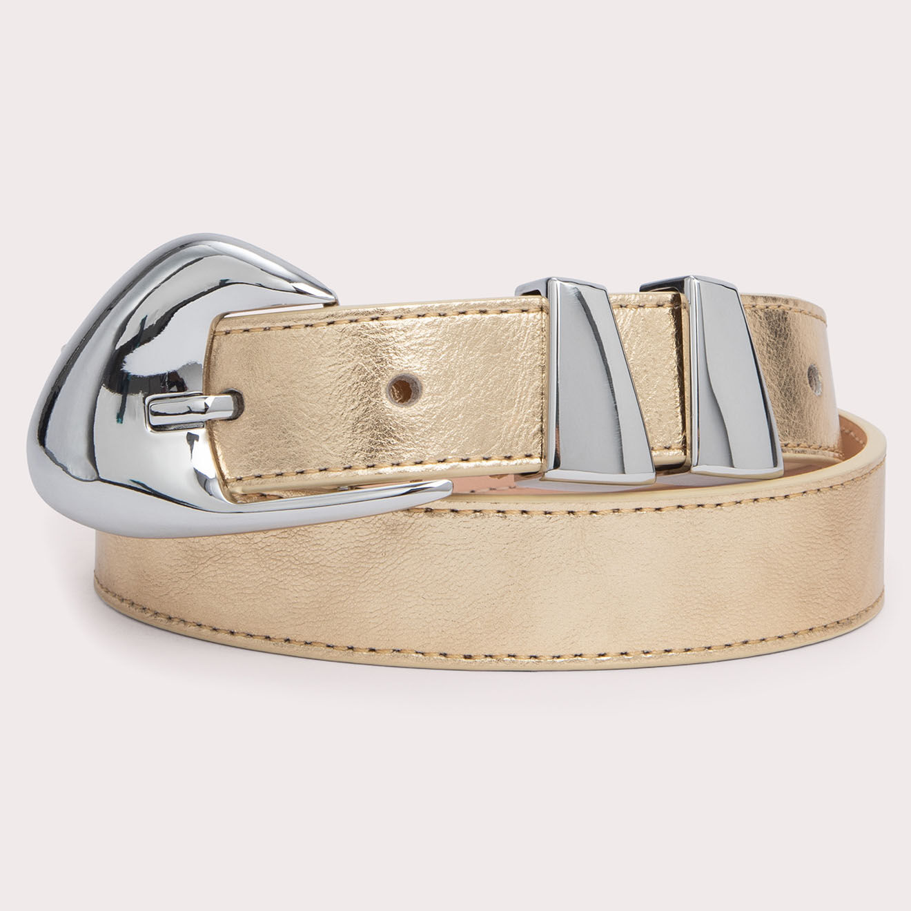 By Far Ceinture en Cuir Moore dorée