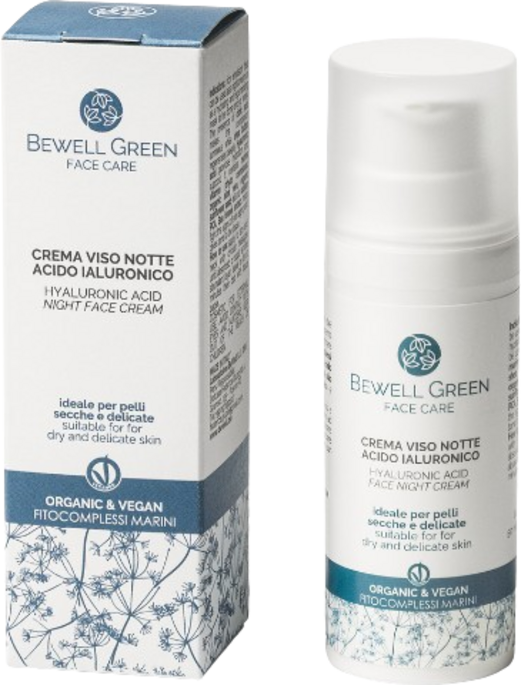 BeWell Green  Seaweed & Hyaluronic Acid Night Cream, 50 ml