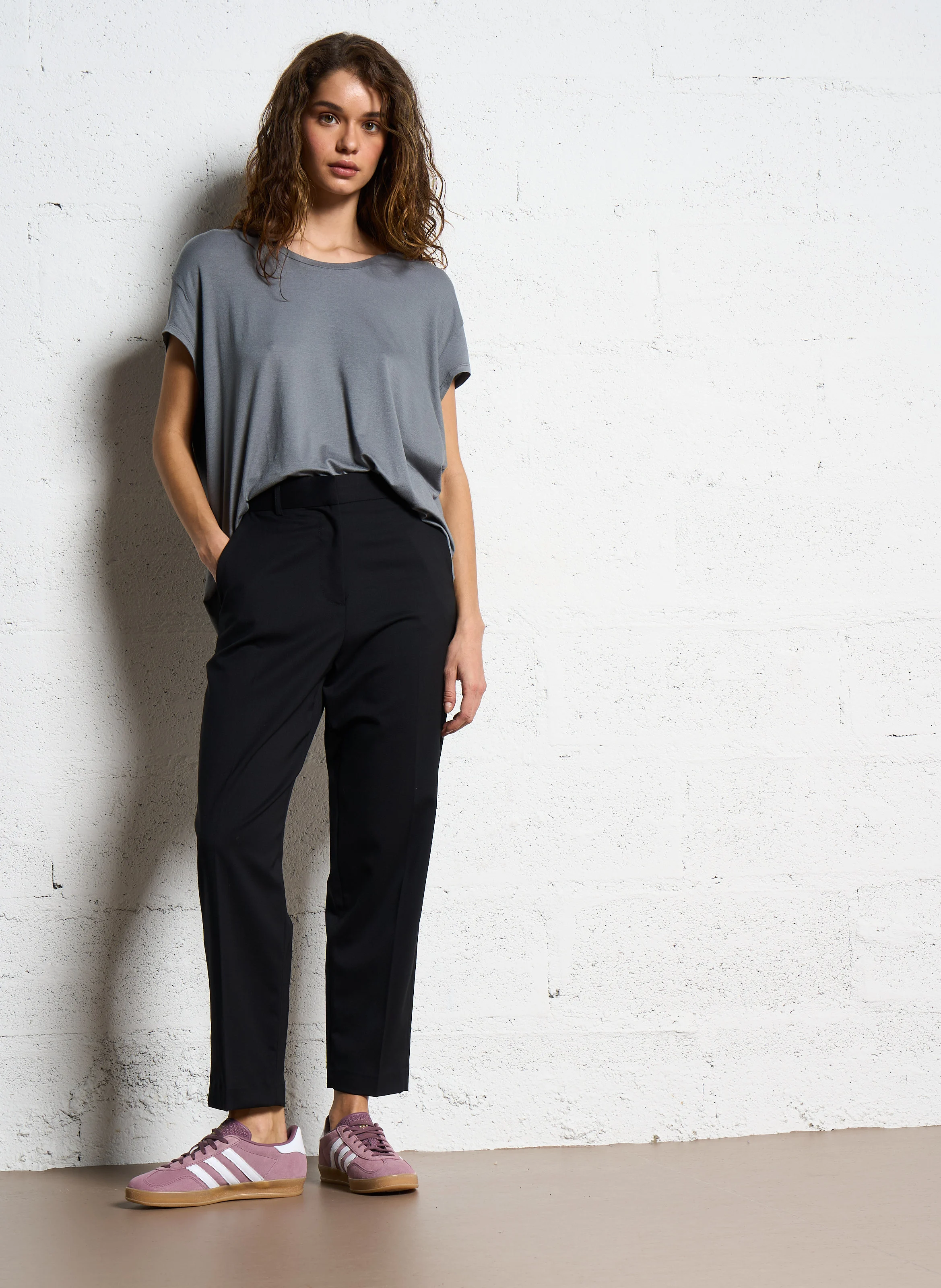 ANATOLE - Pantalon droit en laine | Noir