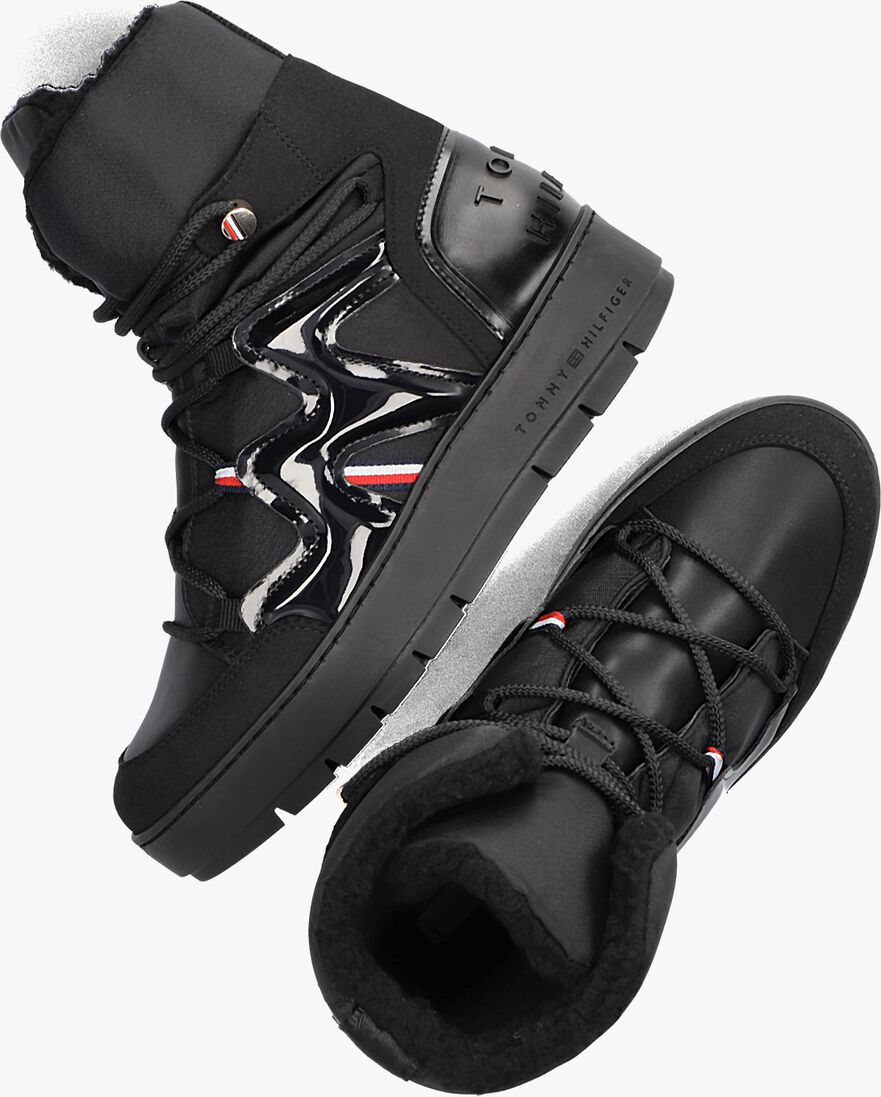 TOMMY HILFIGER zwarte tommy hilfiger  patent snowboot
