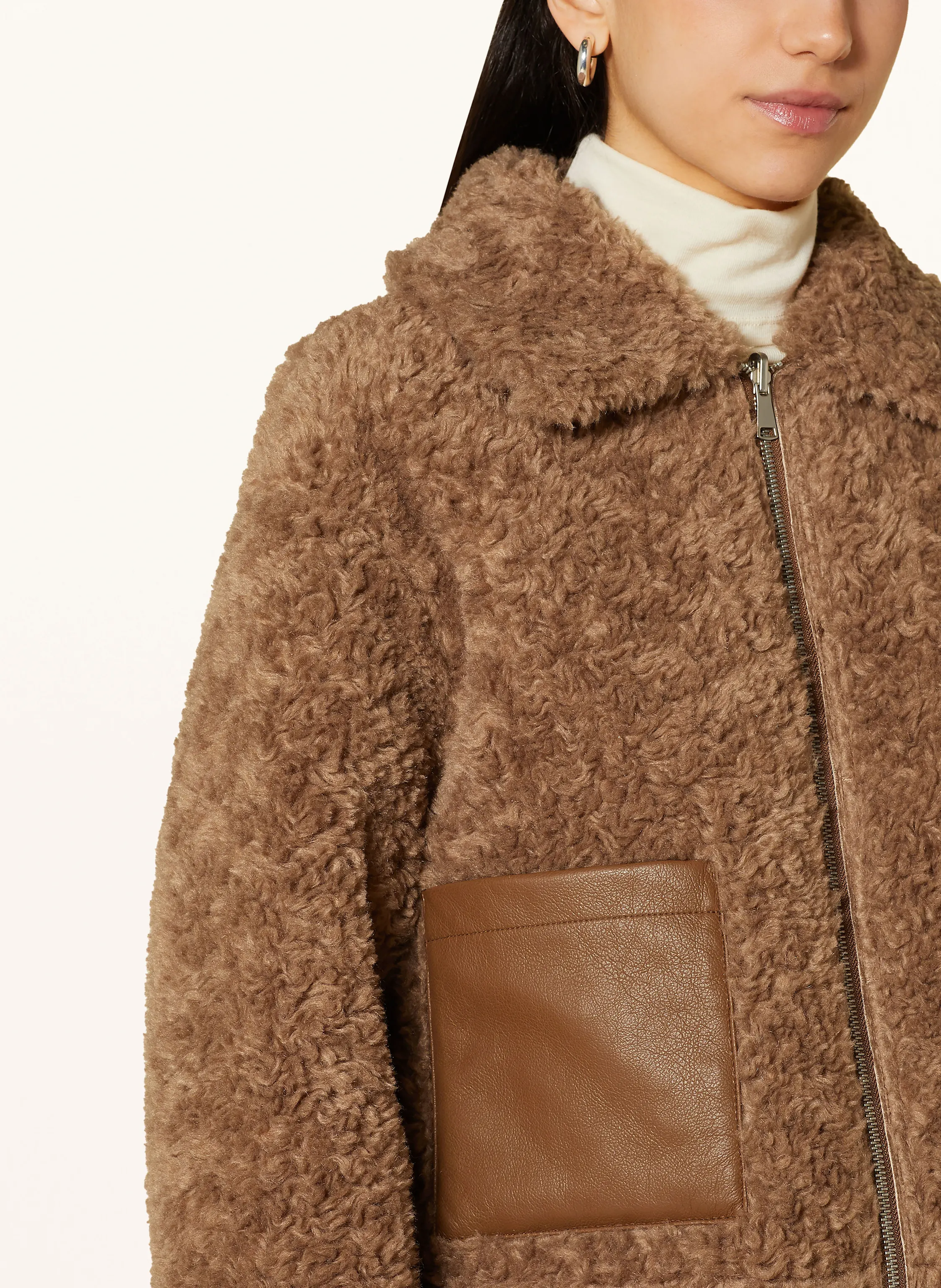 lilienfels Lederjacke mit Kunstfell