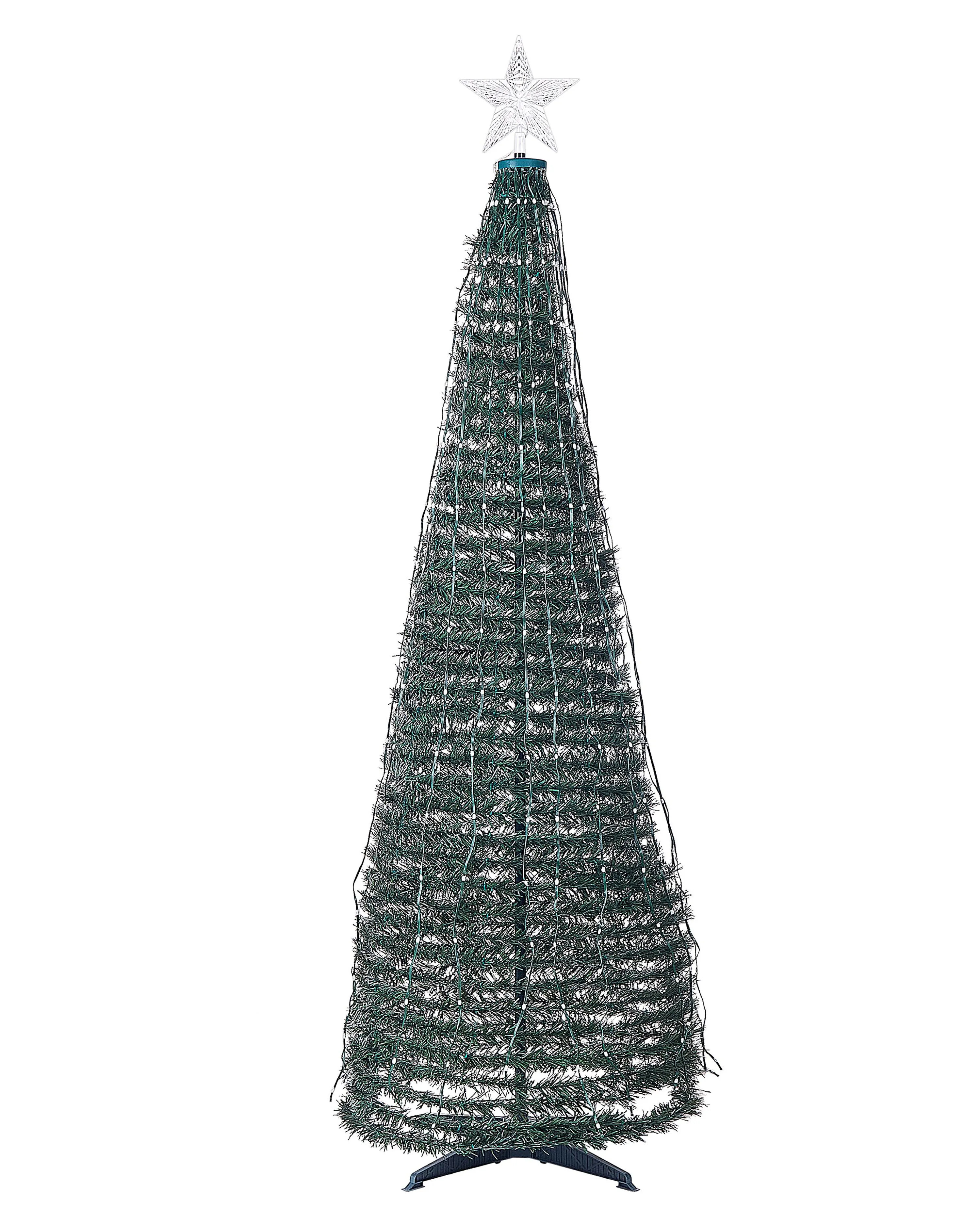 Vloer kerstversiering slimme LED met app SAARLOQ Kerstboom 160 cm Groen
