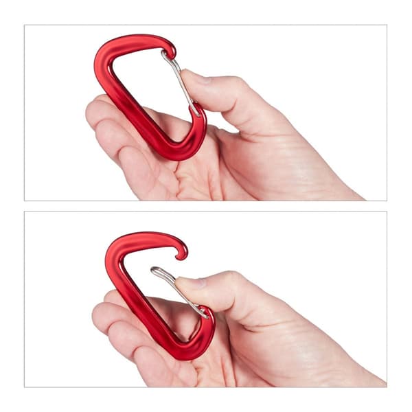 Aluminiumskarabin, sett med 4 stk