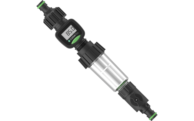 Carafill Count Befüllfilter / Wasserfilter für Wohnmobil / Wohnwagen / Boot mit mechanischer Filterung / digitaler Wasseruhr
