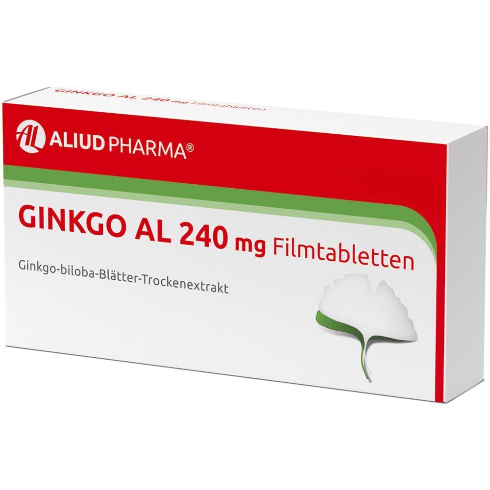 Ginkgo AL 240 mg Filmtabletten bei altersbedingten Gedächtniseinbußen mit leichter Demenz - Jetzt 10% Rabatt mit dem Code 