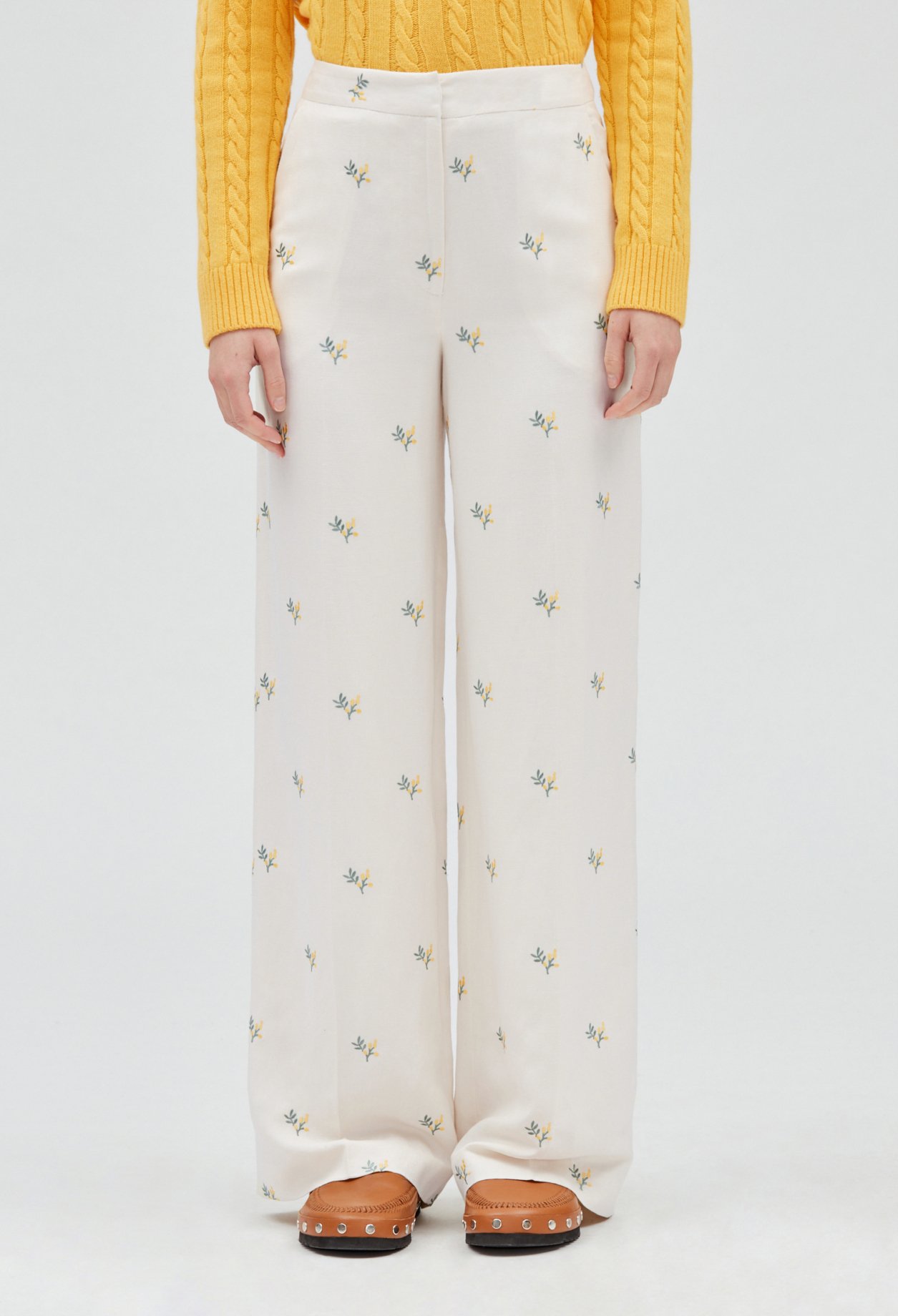 Pantalon broderie mimosa
