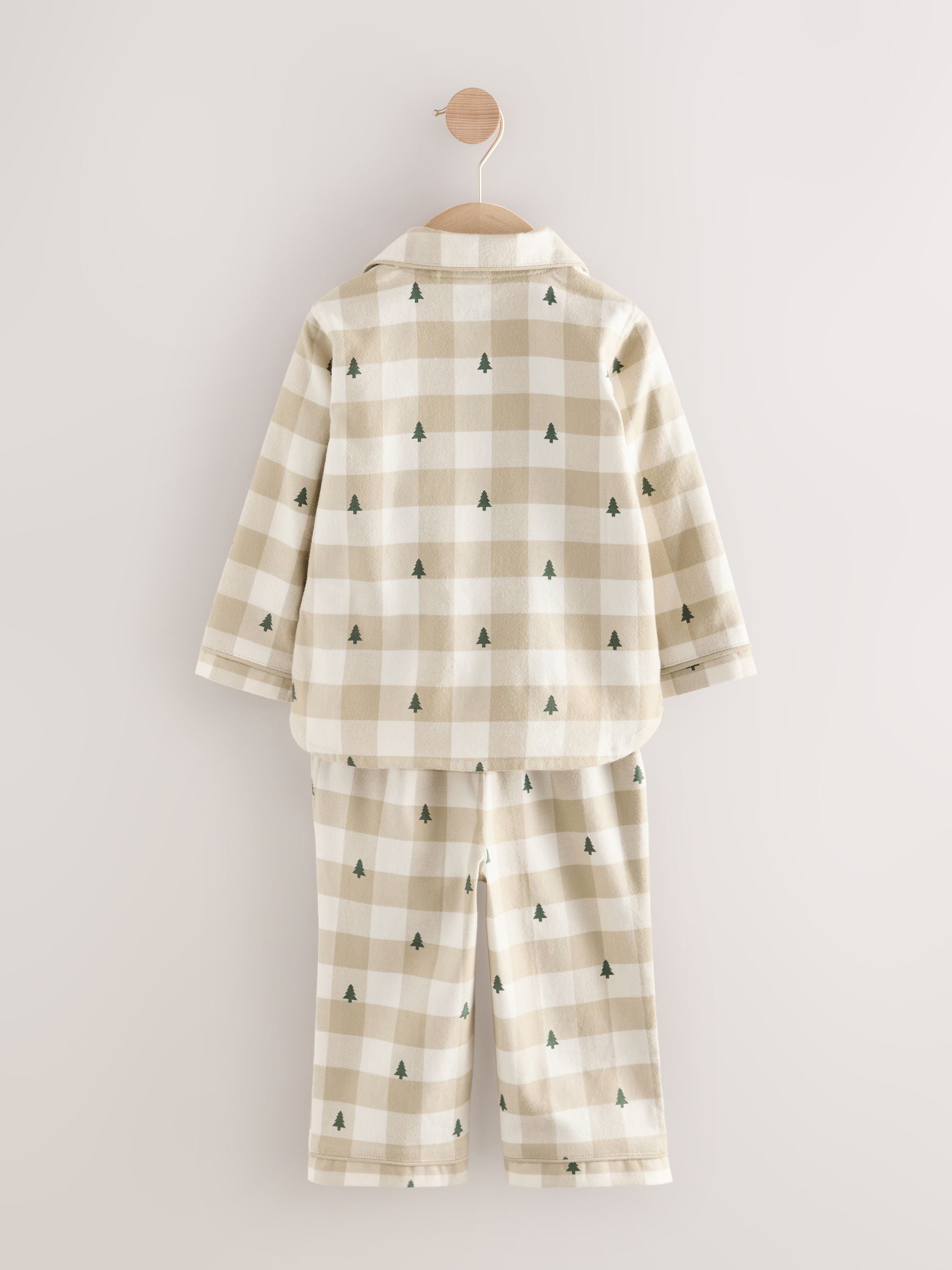 Neutraal geruit - Matching Family - Kerstpyjama met knoopsluiting (9mnd-16jr)