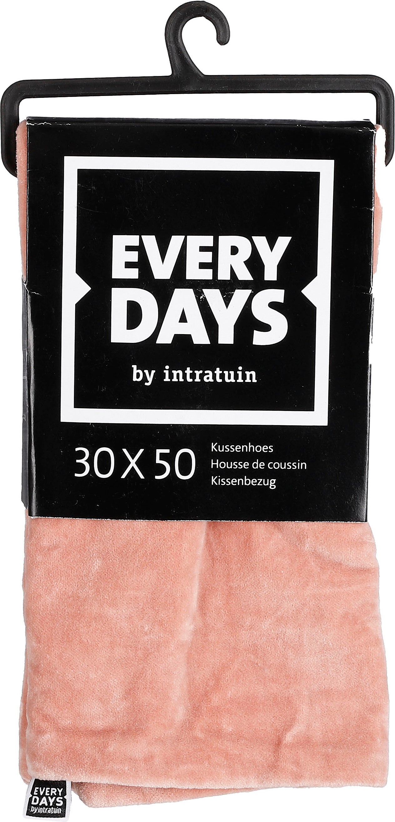 Everydays kussenhoes Fluweel licht roze 30 x 50 cm
