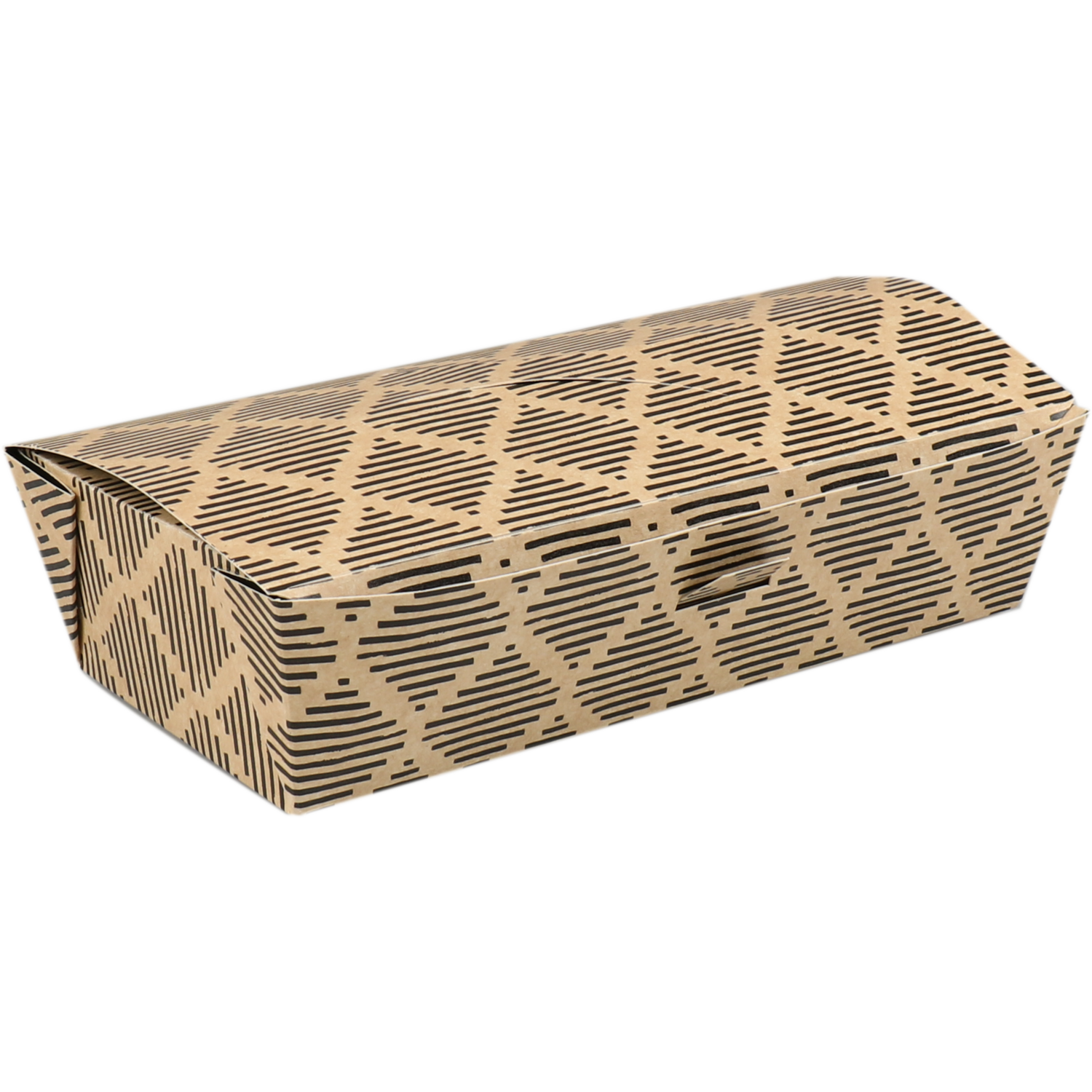 Sushibox, karton + PP, 190x90x50mm, zwart