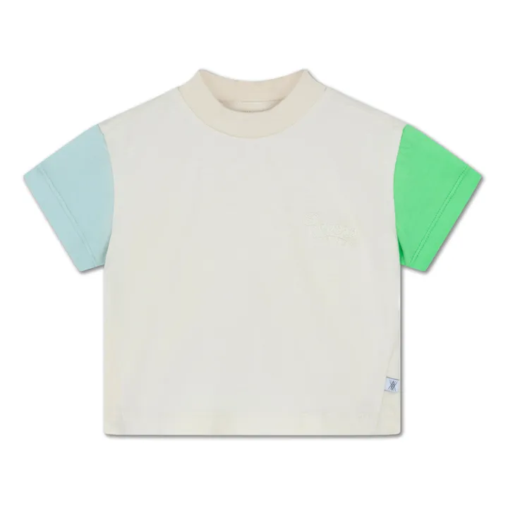 Repose AMS T-Shirt Coton Bio Colorblock | Beige