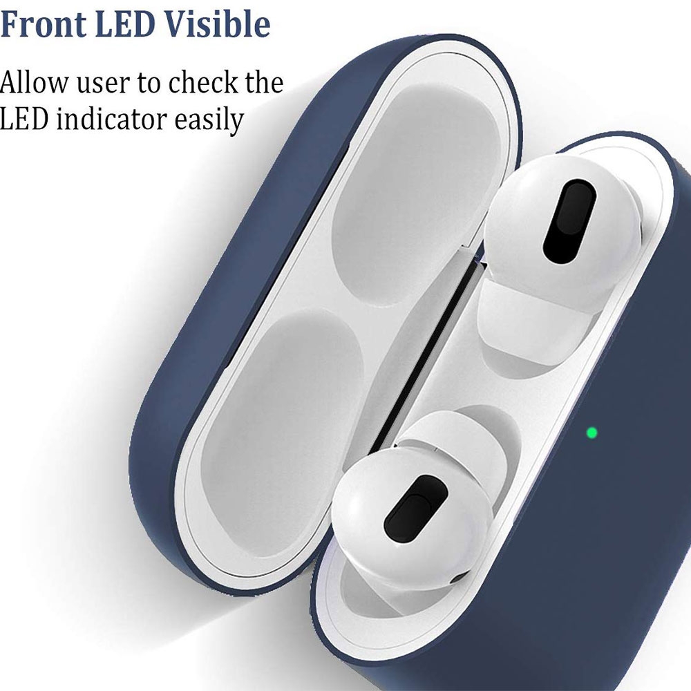AirPods Pro Silikon Case Schutzhülle Ultra Thin Abdeckung - Dunkelblau (Matt)