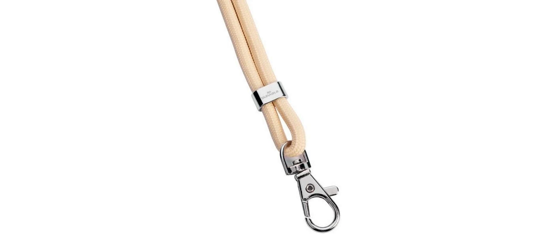 Textilband rPET mit Karabiner 10 Stück, SchwarzNachhaltiges Ausweishalterband aus Recyclingmaterial mit praktischem Karabiner