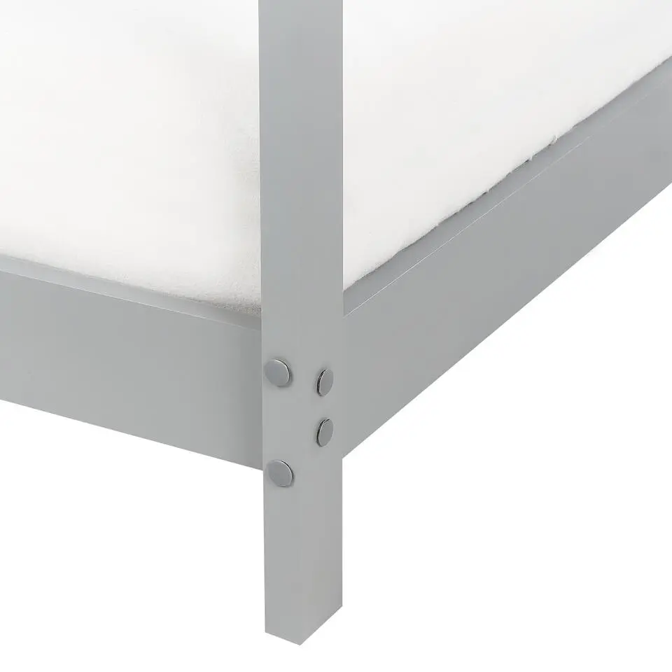 ORLU - Kinderbed - Grijs - 90 x 200 cm - Dennenhout