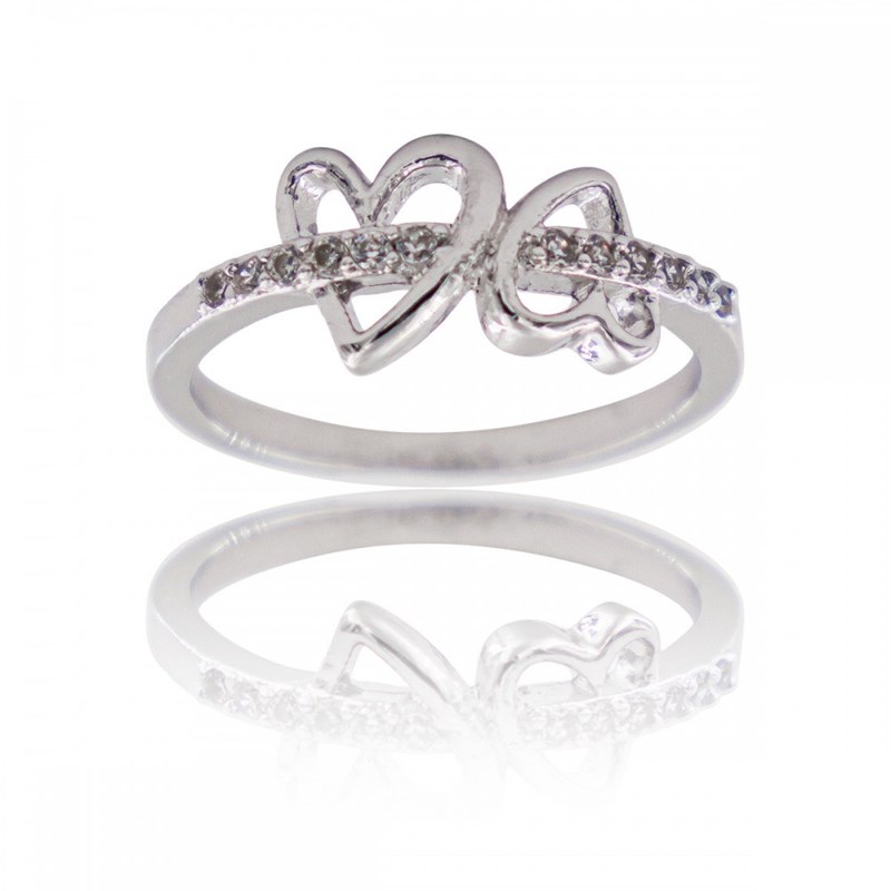 Bague Femme Rhodium Coeur ARWEN