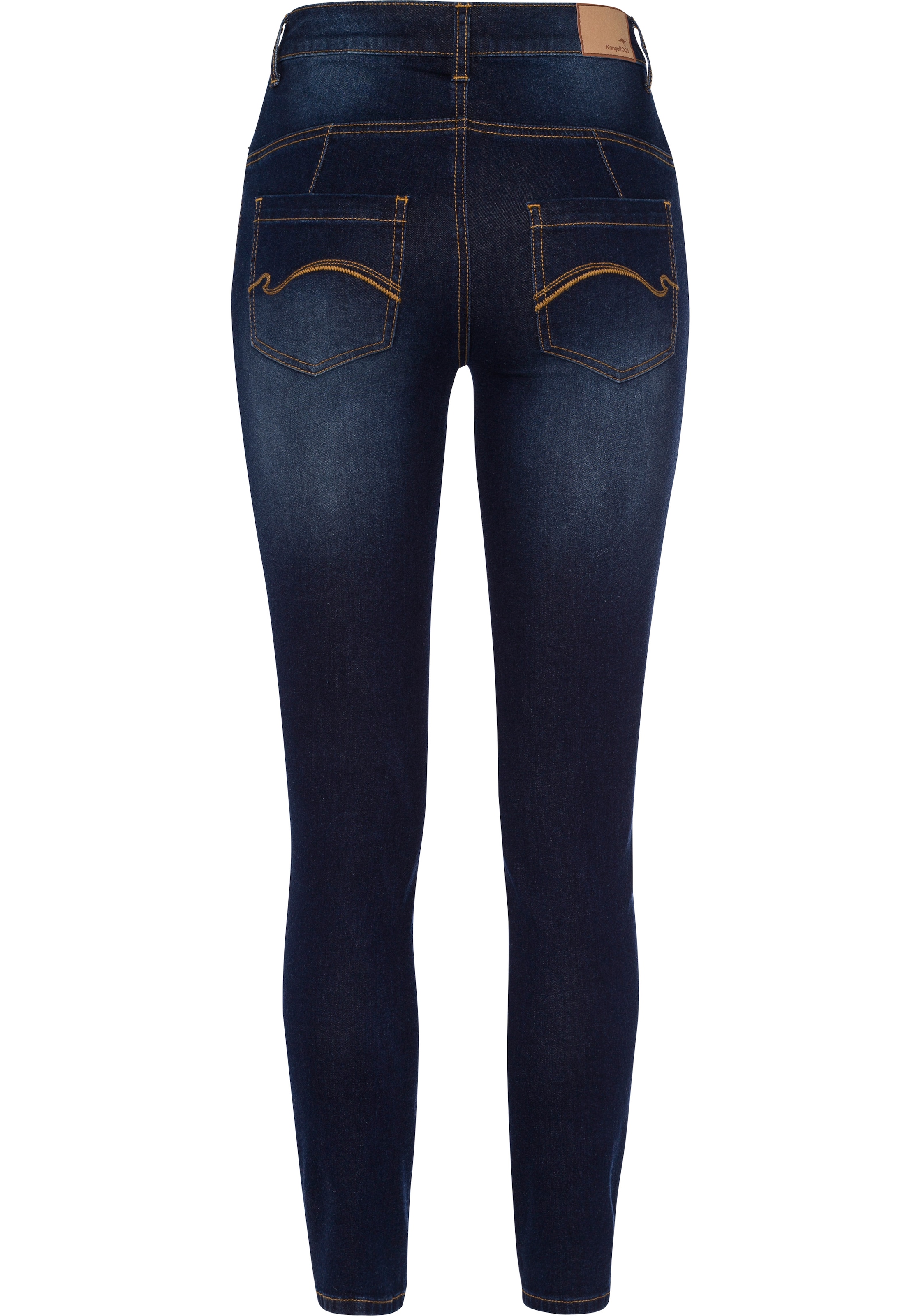 KangaROOS Slim-fit-Jeans »CROPPED HIGH WAIST SLIM FIT«, schmale Passform,  Röhrenjeans,  trendige Used-Waschung