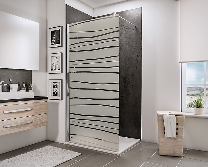Paroi de douche à l'italienne, 90 x 190 cm, Schulte NewStyle, Walk In, verre transparent anticalcaire, Mistral