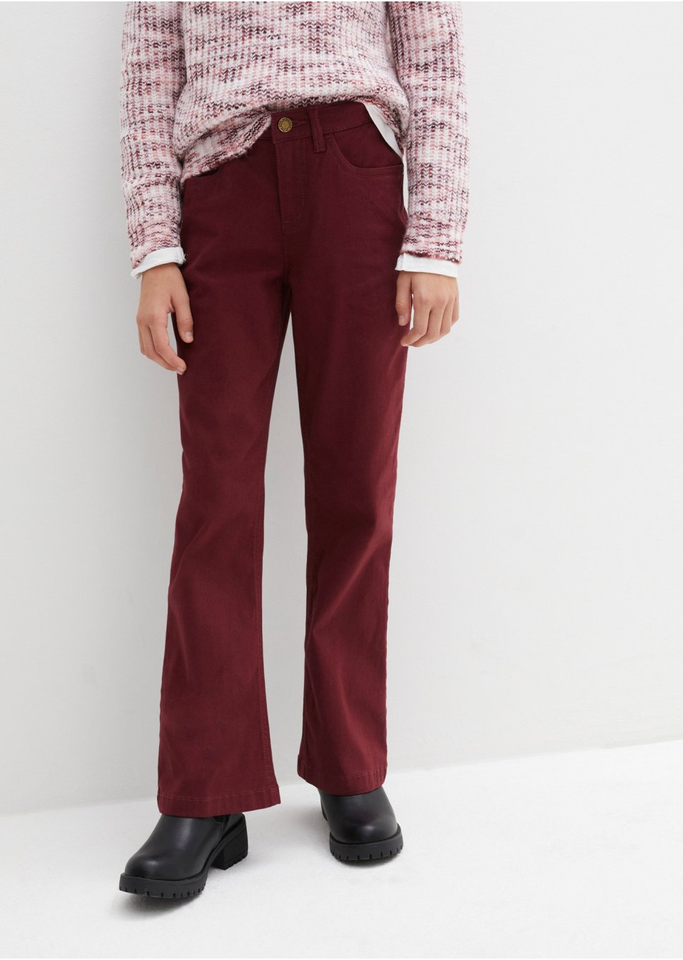 Pantalon twill évasé fille