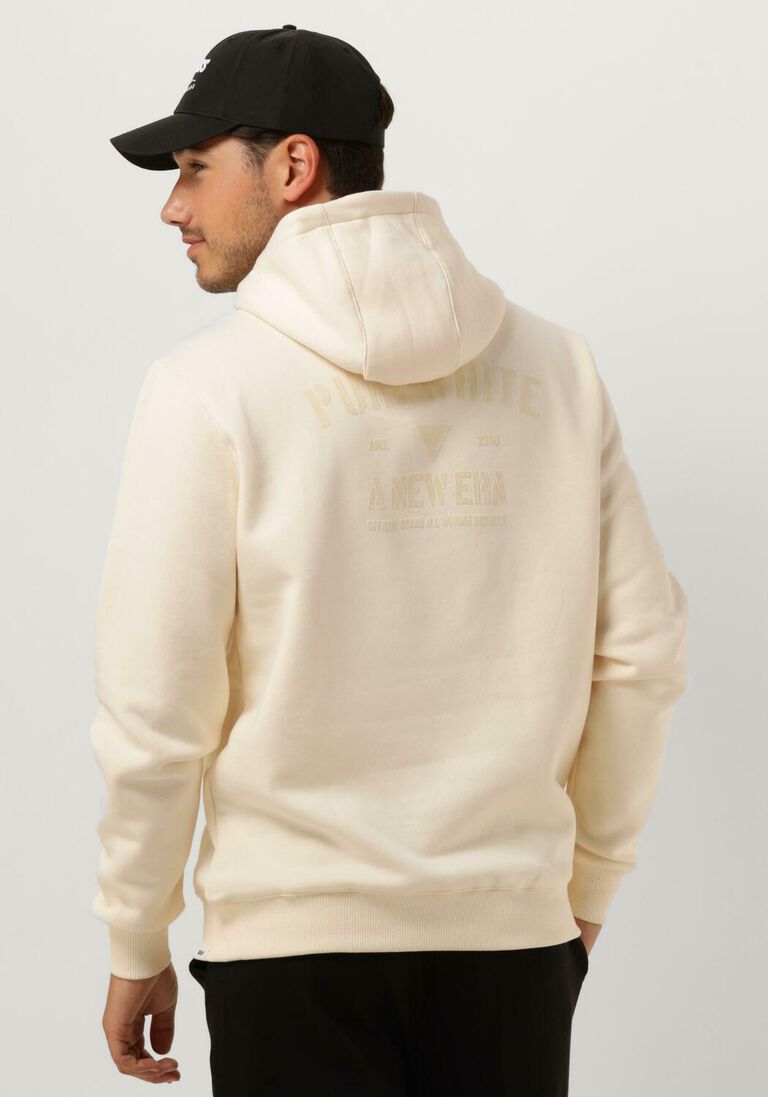 PUREWHITE ecru purewhite sweater hoodie with flock print
