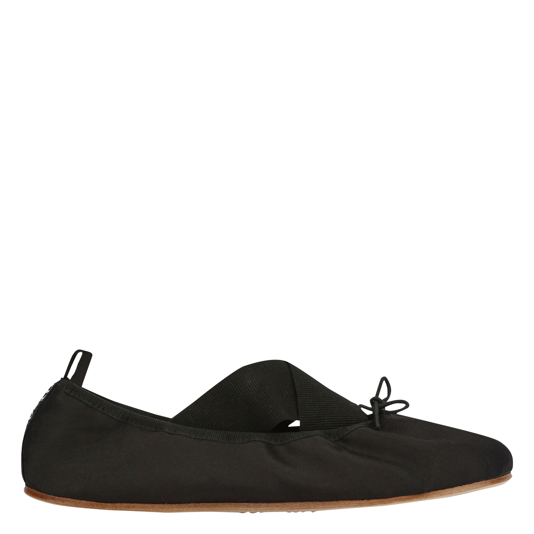 GIANNA - Ballerines élastiquées en cuir| Noir