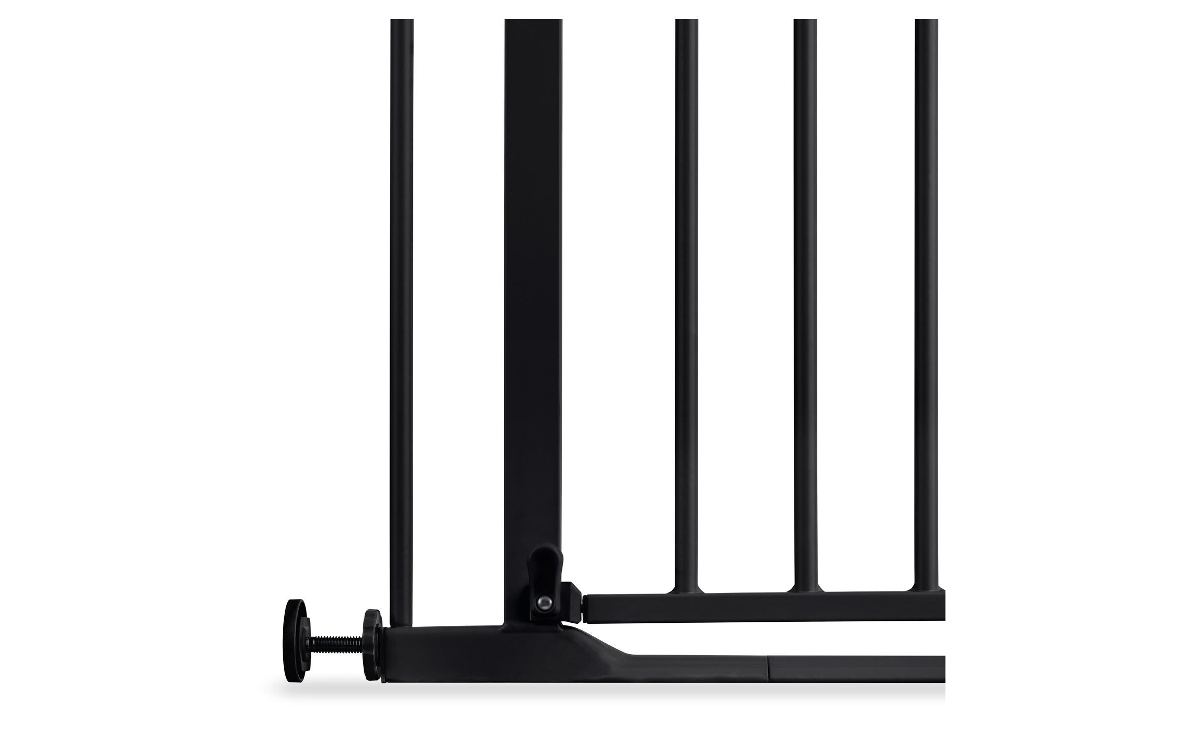 Türschutzgitter Clear Step 2 Schwarz 75 cm - 80 cmBarrierefreies, manuell schliessendes Tür- und Treppenschutzgitter-Set
