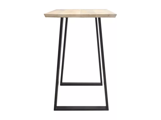 Table de bar en bois manguier massif et métal noir L120 cm VIJAY