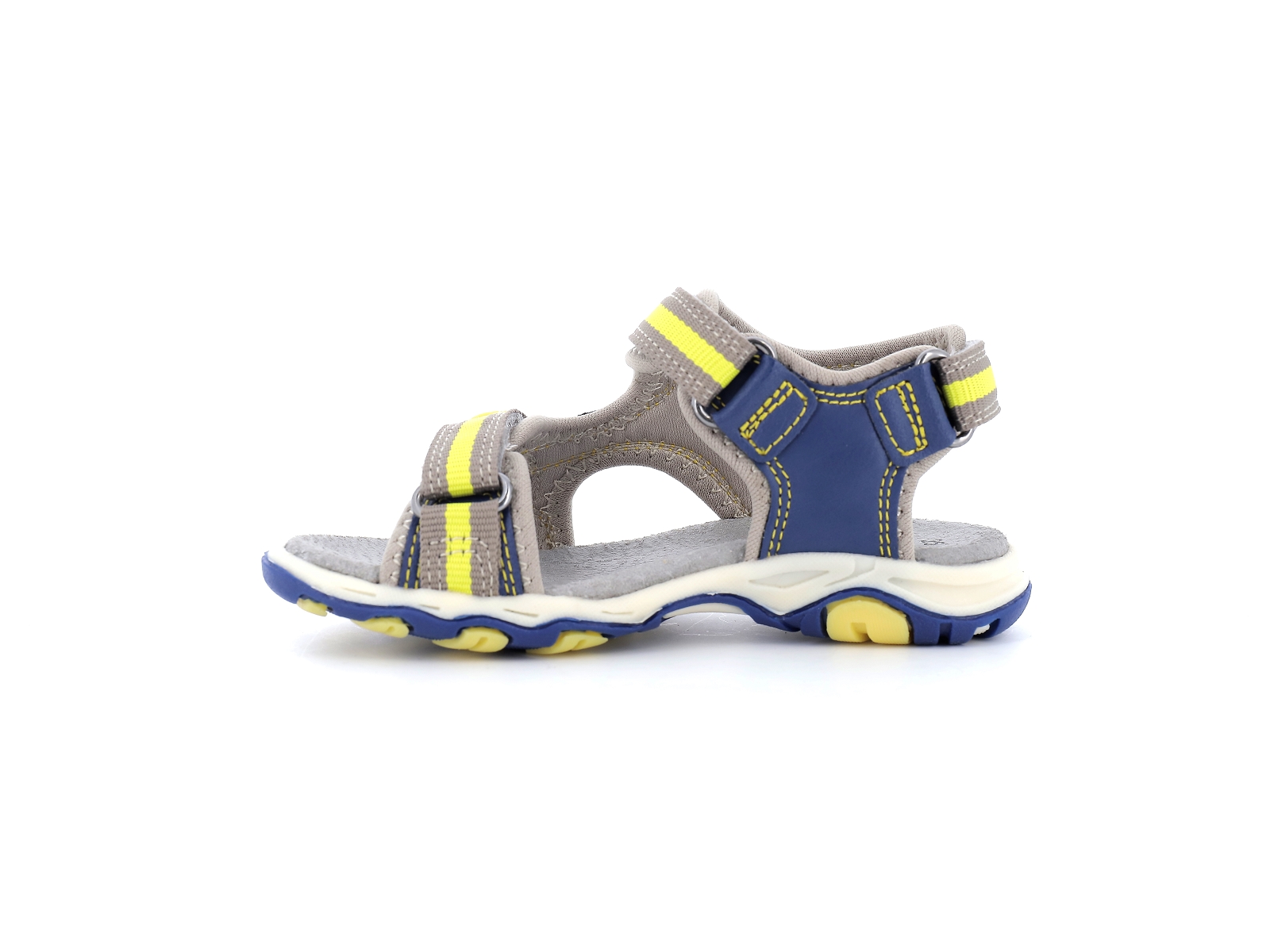 Kickers-KIWI Matières combinées Bleu-Jaune
