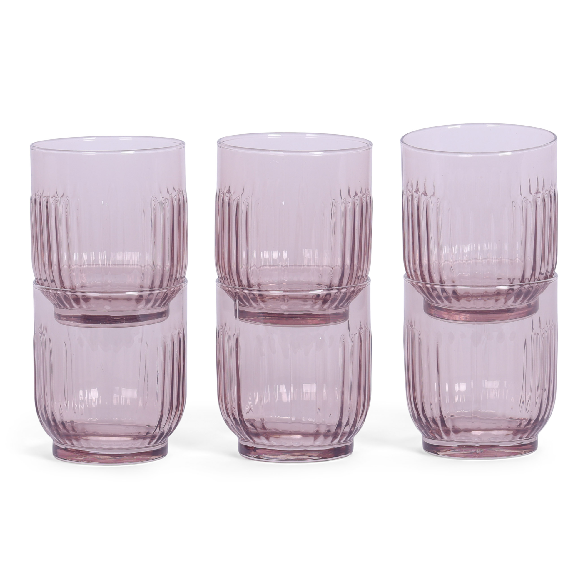 Glas Caro pink 330 cc  - set van 6