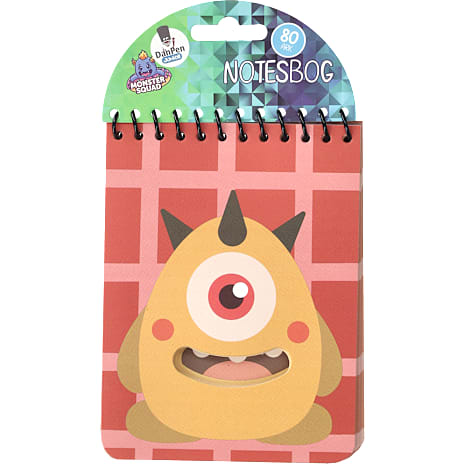 DanPen Junior notesbog - Monster rød