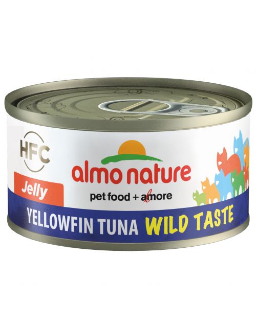 Almo Nature Hfc Cat Wild Taste Jelly Blik - Kattenvoer - Geelvintonijn 70 g