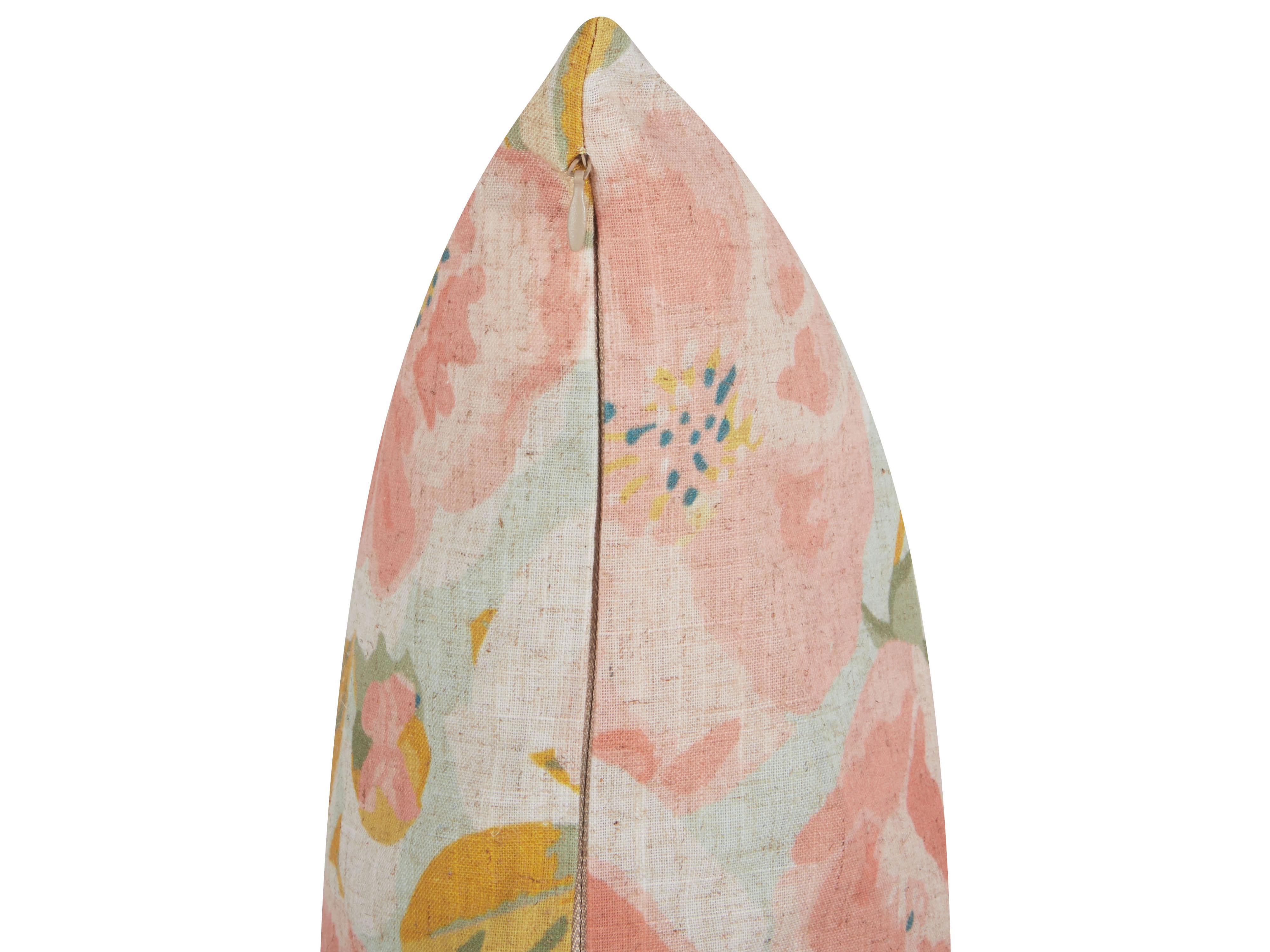 Sierkussen ZAHRIYE 45 x 45 cm Roze bloempatroon