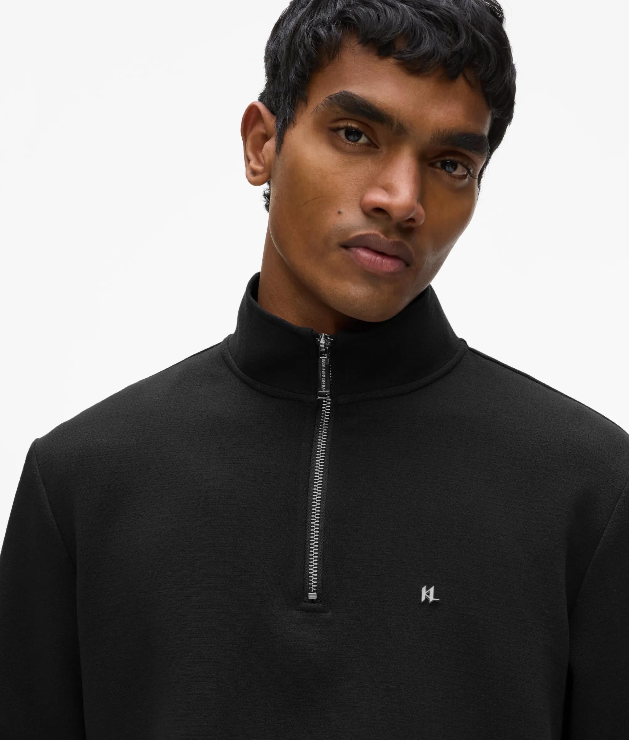 Sweater met kwartritssluiting