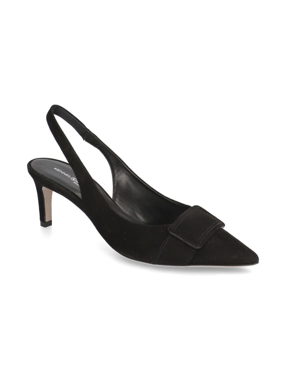 Veloursleder Slingpumps