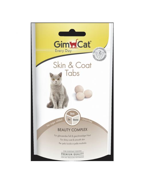 Gimcat Skin & Coat Tabs - Kattensnack - 40 g