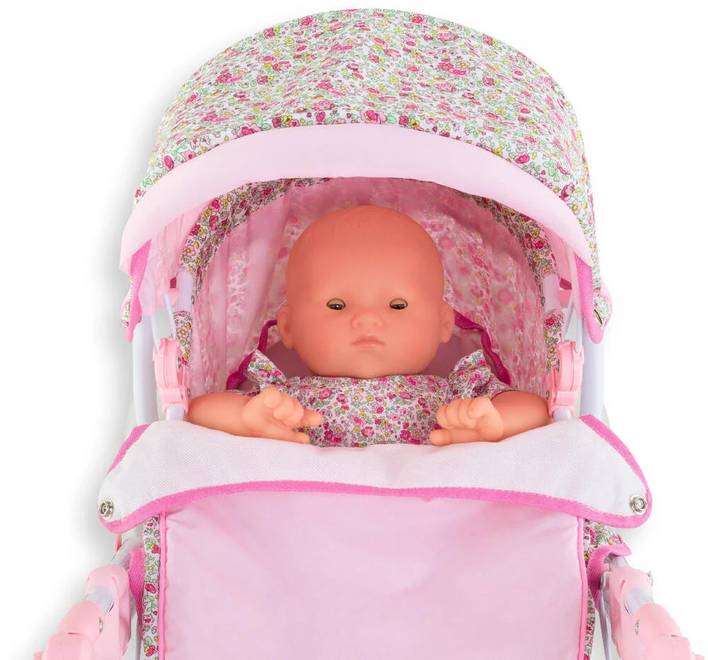 LANDAU FLEURI POUR POUPON 36, 42 ET 52 CM - COROLLE ACCESSOIRES