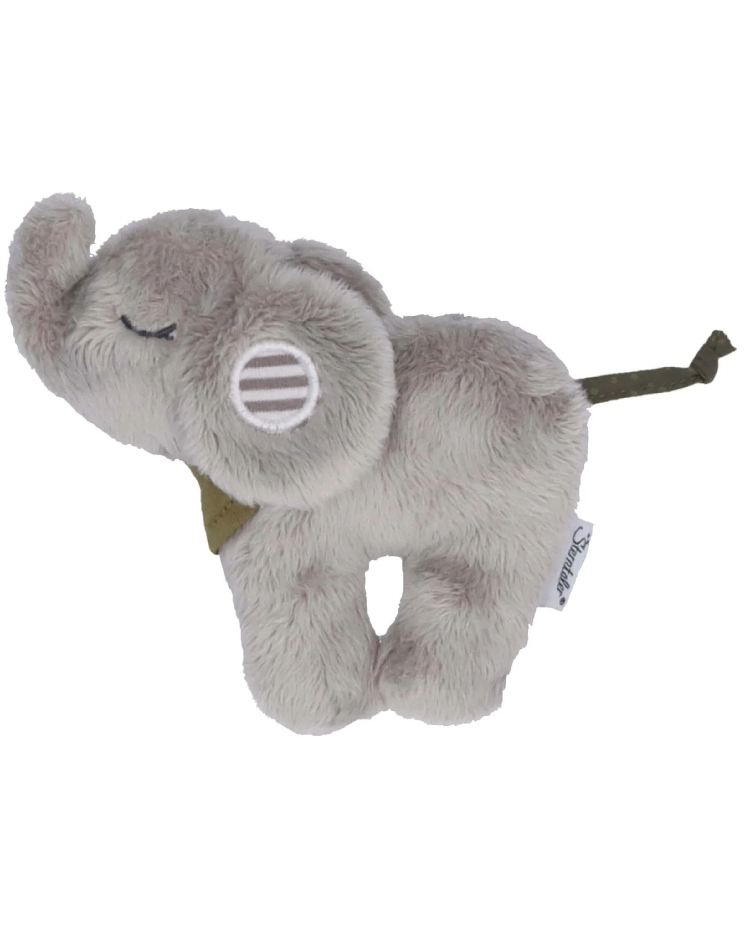 Kuscheltier MINI EDDY mit Rassel in grau