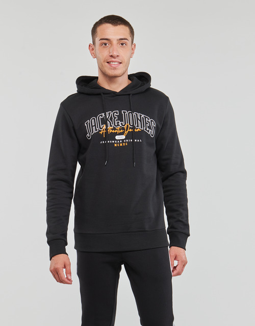 Jack & Jones - JJLARRY SWEAT HOOD - Noir