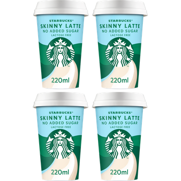 Starbucks® Caffe Latte No Added Sugar IJskoffie 4 x 220ml