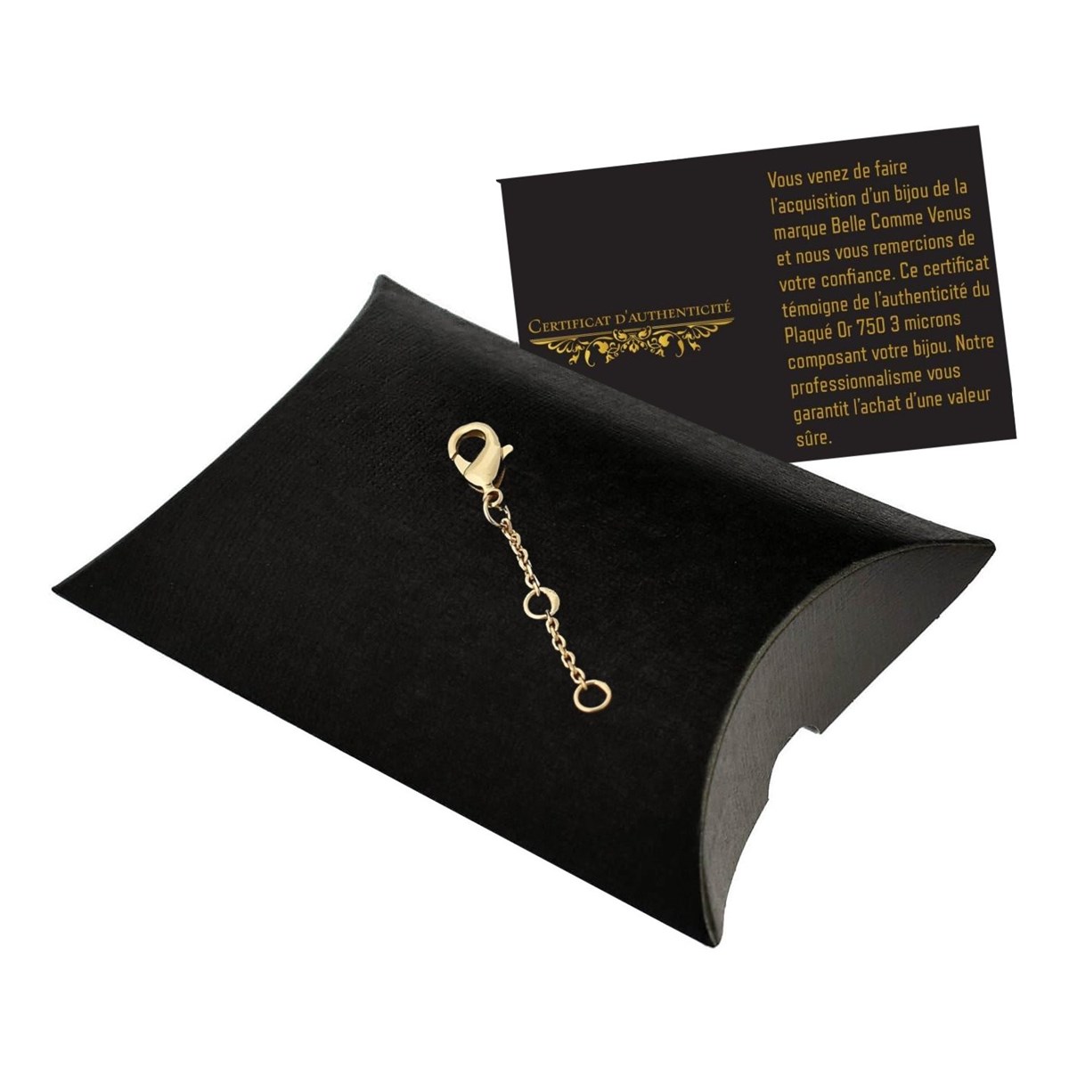 Extension de chaîne pour collier bracelet rallonge Plaqué OR 750 3 microns