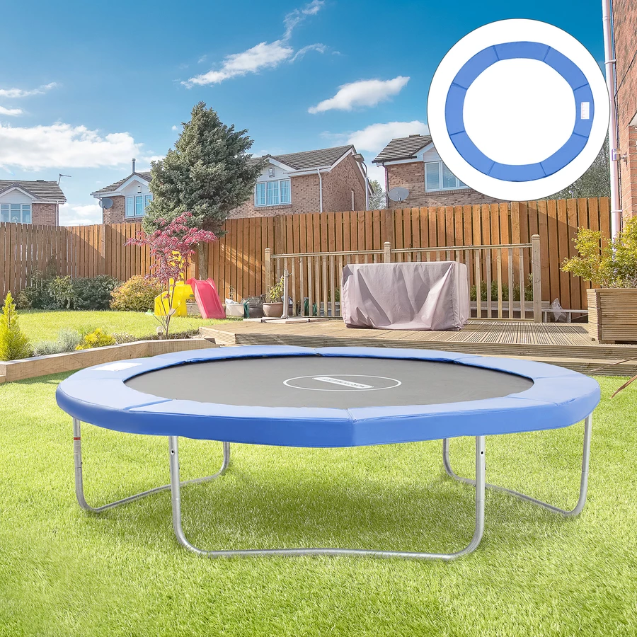Outsunny Randabdeckung für Trampoline blau