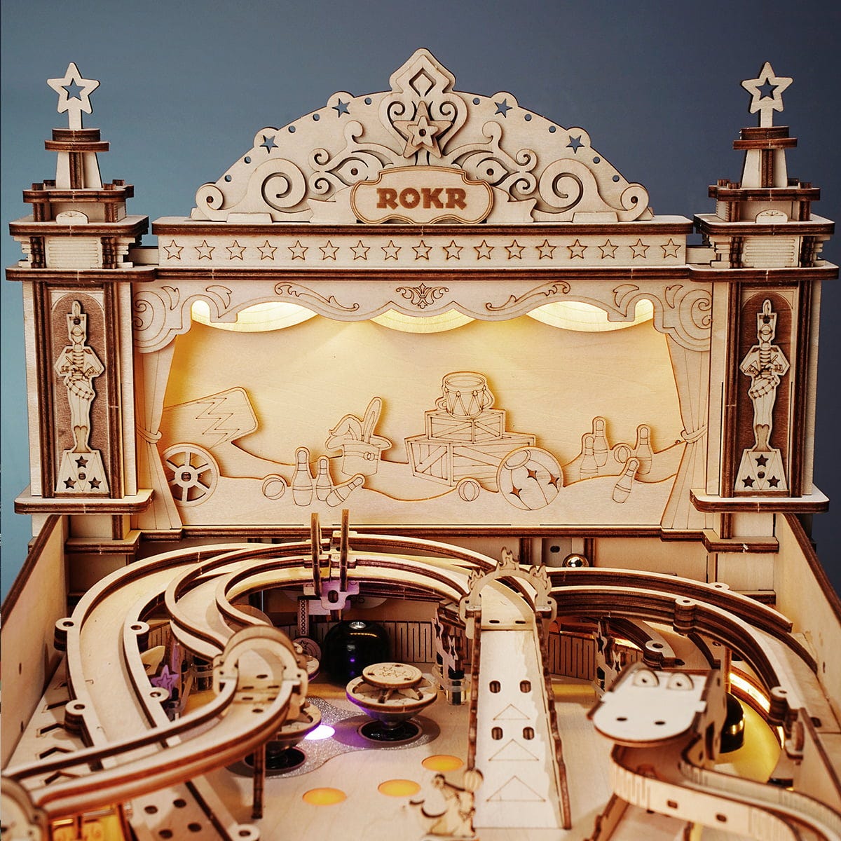 ROKR  3D Pinball Machine    3D Holzpuzzle: Baue dir deinen Highscore