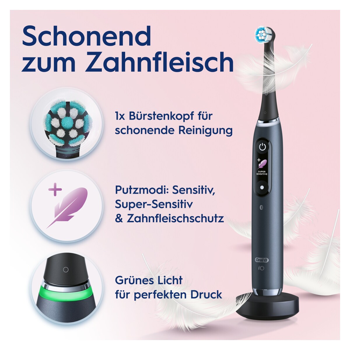 Oral-B iO Series 9 Duo Black Onyx/Rose Quartz Elektrische Zahnbürste