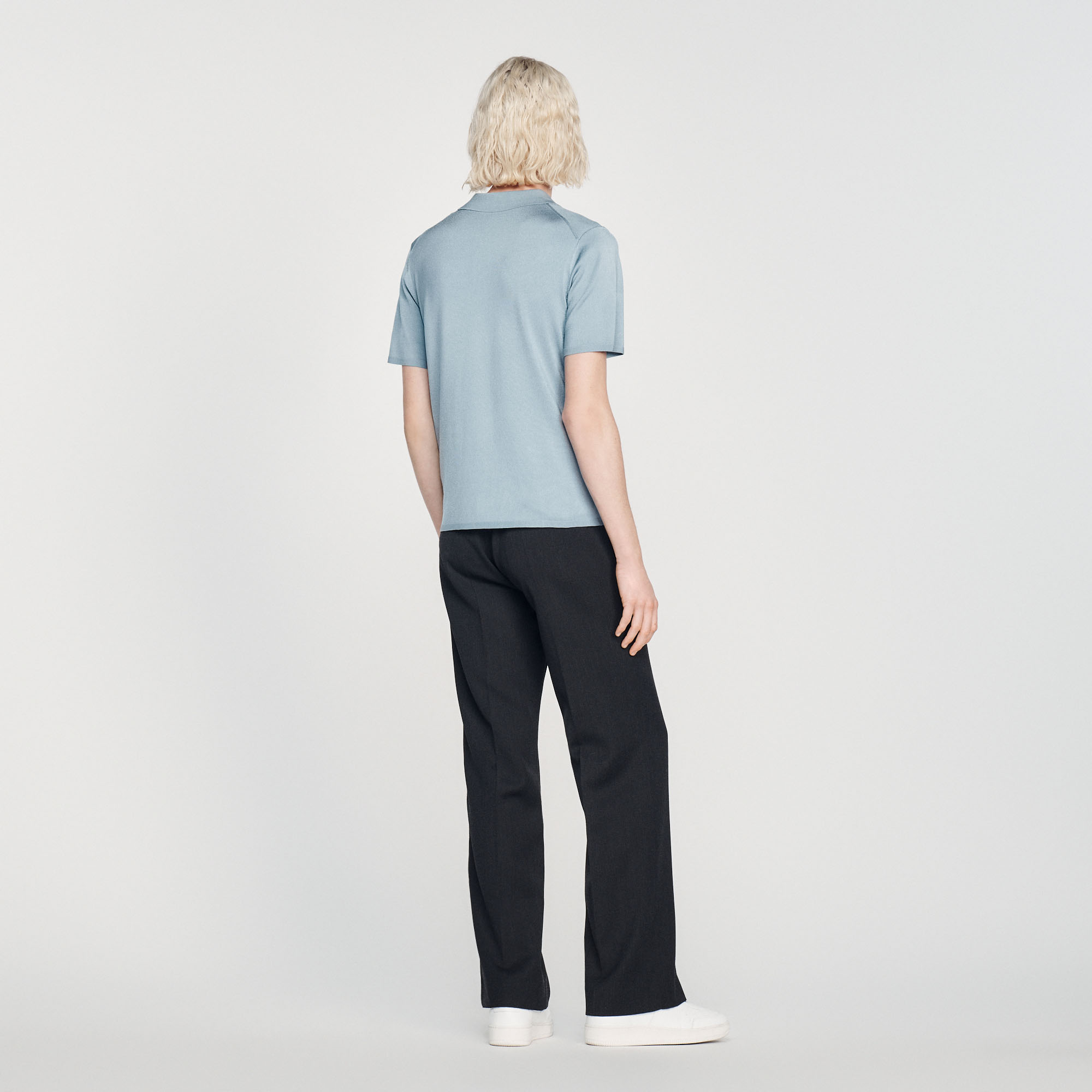 Polo en maille á manches courtes