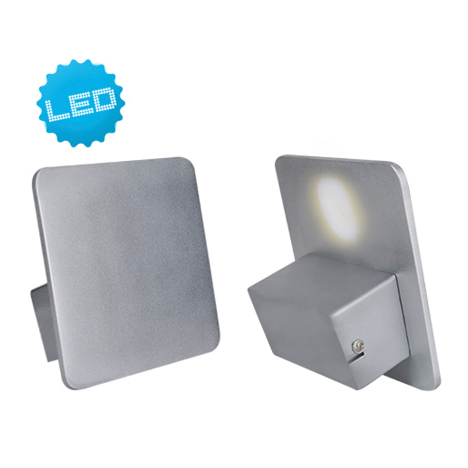 LED-Wandleuchte STAN - silber - 14 cm