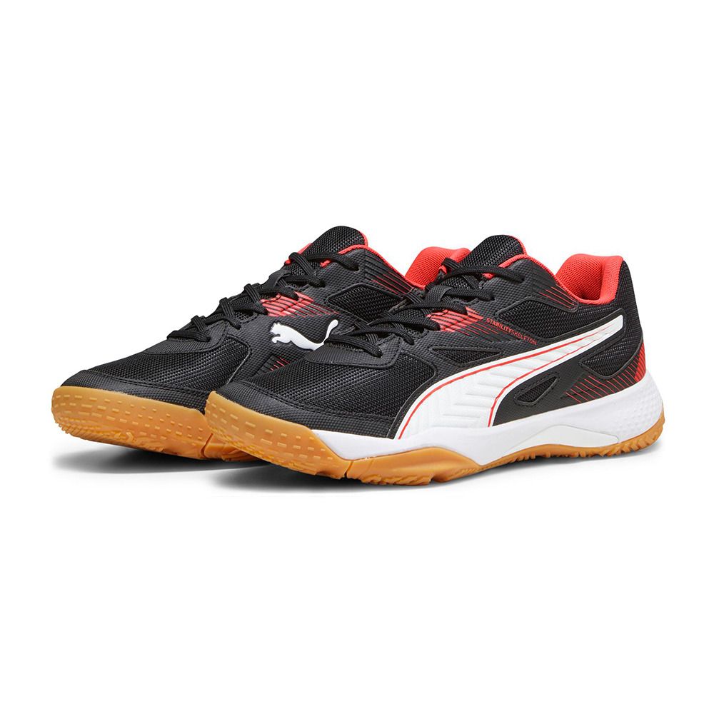 Puma SOLARFLASH II - Chaussures handball Homme black/fire orchid/puma white/gum
